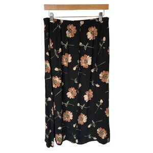 Vintage Floral Midi Skirt Womens Size 16 Made in USA Fairy Grunge Whimsigoth
